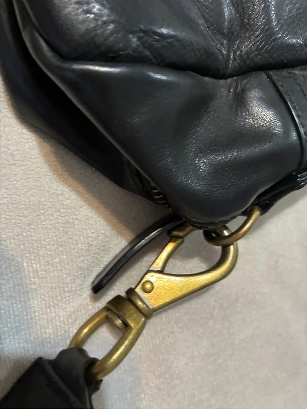 Black Leather Woman’s Laptop Bag - Classic Carryall
